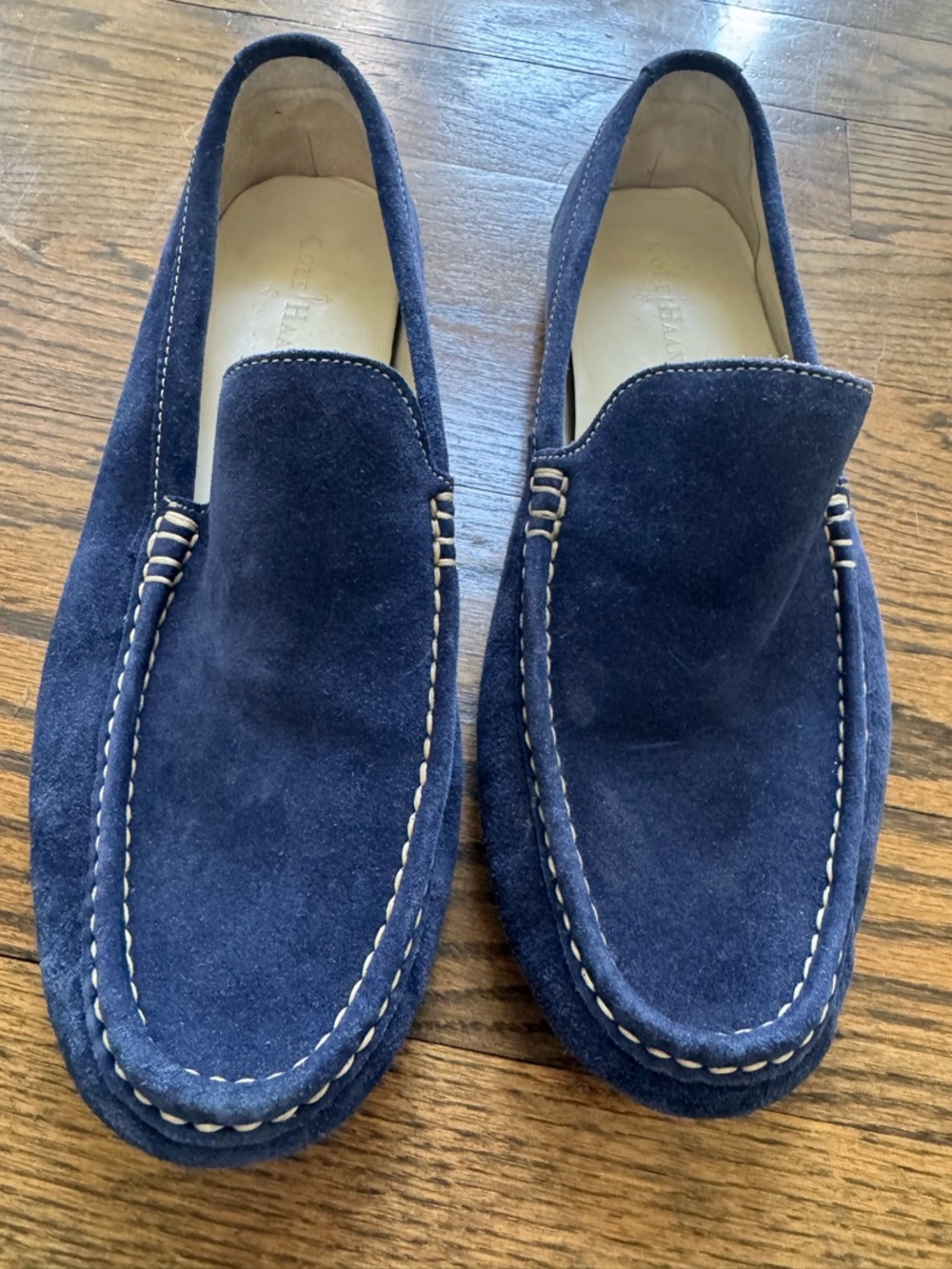 Cole Haan Navy Suede Loafers Men’s Size 12M Nike Air NWOT